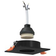 vidaXL Inbyggda Spotlights 6 st Fyrkantiga GU10 Svarta 91x91 mm