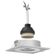 vidaXL Inbyggda Spotlights 24 st Fyrkantig GU10 Silver 91x91 mm