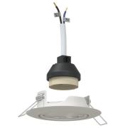 vidaXL Inbyggda Spotlights 12 st Runda GU10 Vita Ø90 mm Stål