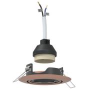 vidaXL Inbyggda Spotlights 6 st Runda GU10 Koppar Ø90 mm Stål