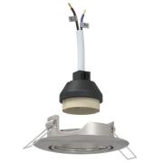 vidaXL Inbyggda Spotlights 24 st Rund GU10 Silver Ø90 mm Stål