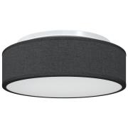 vidaXL Taklampor Flush Mount Svart Ø 38 cm Tyg E27