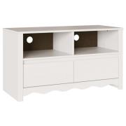 vidaXL TV-bänk "DRAMMEN" Vit 99x43x55 cm Massivt trä Furu
