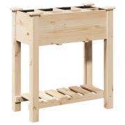 vidaXL Trädgårdsplanterare med Galler 71x37x76 cm Massivt Trä Tall