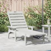 vidaXL Solstol Vit 53x162x98.5 cm HDPE