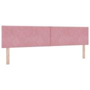 vidaXL Sänggavel med Diamantblockdesign Rosa 200 cm Sammet