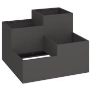 vidaXL Trädgårdsplanterare 80x80x60 cm Svart Stål
