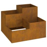 vidaXL Trädgårdsplanterare 80x80x60 cm Väderbeständigt Stål