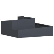 vidaXL Blomkrukor & Planterare Antracit Plast Stor Metallblomkruka