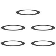 vidaXL Svart Planter Set Svart Plast Stor Hållbar Svart Planter Rund