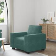 vidaXL Soffstol mörkgrön 60 cm sammet