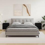 vidaXL Sängbord 2 st svart 40x35x50 cm konstruerat trä