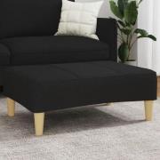 vidaXL Fotpall svart 77x55x31 cm tyg