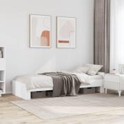 vidaXL Sängram vit 90x190 cm konstruerat trä
