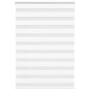 vidaXL Rullgardin zebra vit 105x100 cm tyg bredd 100,9 cm polyester