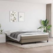 vidaXL Boxspring-sängram taupe 160x200 cm tyg