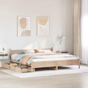 vidaXL Sängram utan madrass 200x200 cm massiv furu