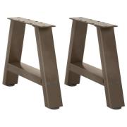 vidaXL Soffbordsben A-formade 2 st 30x(30-31) cm stål
