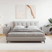 vidaXL Sängbord 2 st grå sonoma 40x35x47,5 cm konstruerat trä