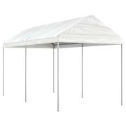 vidaXL Paviljong med tak vit 4,46x2,28x2,69 m polyeten