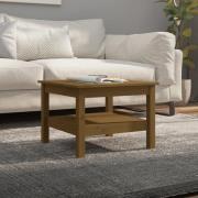 vidaXL Soffbord honungsbrun 55x55x40 cm massiv furu