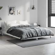 vidaXL Sängram vit högglans 140x190 cm konstruerat trä