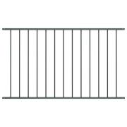 vidaXL Staketpanel pulverlackerat stål 1,7x1,25 m antracit