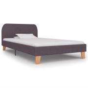 vidaXL Sängram utan madrass Taupe tyg 90x190 cm