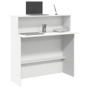 vidaXL Receptionsdisk vit 100x50x103,5 cm konstruerat trä