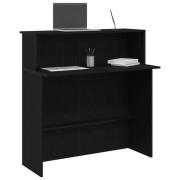 vidaXL Receptionsdisk svart 100x50x103,5 cm konstruerat trä