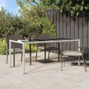 vidaXL Trädgårdsbord Vitt 190x90x75 cm Konstrotting