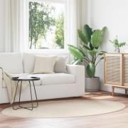 vidaXL Matta "HUARTE" Beige 140x200 cm Oval