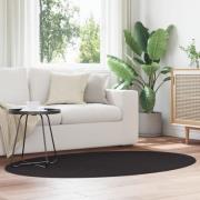 vidaXL Matta "HUARTE" Svart 120x170 cm Oval