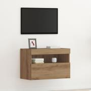 vidaXL TV-väggskåp med LED-lampor artisan ek 60x30x40 cm