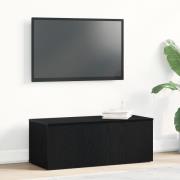 vidaXL TV-bänk svart ek 80x34x30 cm konstruerat trä