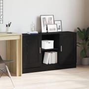 vidaXL Sideboard svart ek 120x30,5x70 cm konstruerat trä