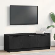 vidaXL TV-bänk svart ek 102x35x36,5 cm konstruerat trä