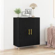 vidaXL Sideboard svart ek 69,5x34x90 cm konstruerat trä