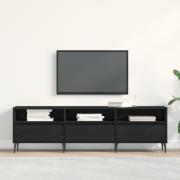 vidaXL TV-bänk svart ek 150x30x44,5 cm konstruerat trä