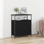 vidaXL Sideboard svart ek 70x30x80 cm konstruerat trä