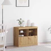 vidaXL Sideboard med LED-lampor artisan Ek 81x37x67 cm
