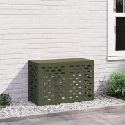 vidaXL Luftkonditioneringsskydd olivgrön 90x40x60 cm stål