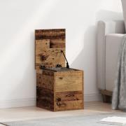 vidaXL Förvaringslåda med lock återvunnet trä 30x35x35 cm konstr. trä