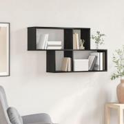vidaXL Vägghylla Svart ek 100x20x53 cm Konstruerat trä