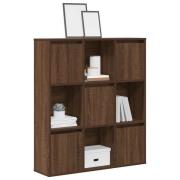vidaXL Bokhylla brun ek 89x24x101,5 cm konstruerat trä