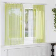 vidaXL Voile gardiner med stångfickor 2 st äppelgrön