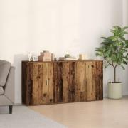 vidaXL Sideboards 2 st Gamla trä 79x38x80 cm Konstruerat trä