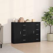 vidaXL Sideboards 2 st Svart Ek 60x31x84 cm Konstruerat Trä