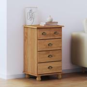 vidaXL Kommod 'ASKIM'Honung Brun 45.8x40x79 cm Solid Trä