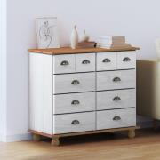 vidaXL Byrå 'ASKIM'Vit 91x40x79 cm Solid Trä Furu